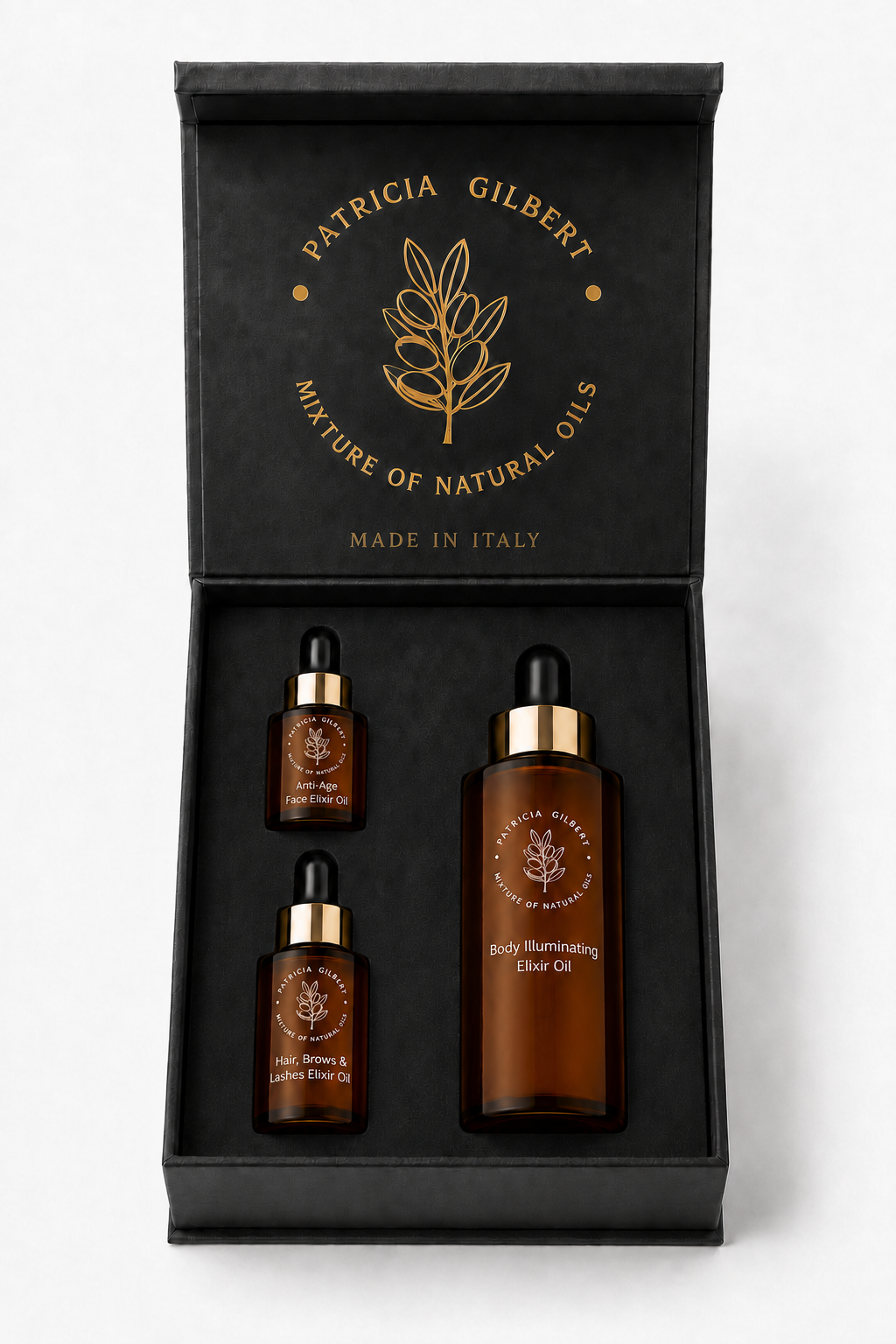 Kit Completo | Il Rituale — Hair, Brows & Lashes + Anti-Age Face + Body Illuminating Elixir Oil