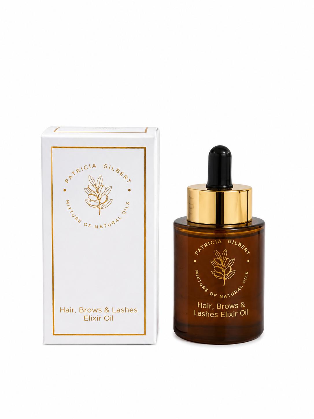 Hair, Brows & Lashes Elixir Oil – Infuso naturale per l'infoltimento di ciglia, sopracciglia e capelli